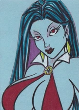 Vampirella Original Sketch Card Art by Sir Iguana