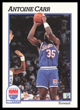 1991-92 Hoops #181 Antoine Carr Sacramento Kings Basketball Card