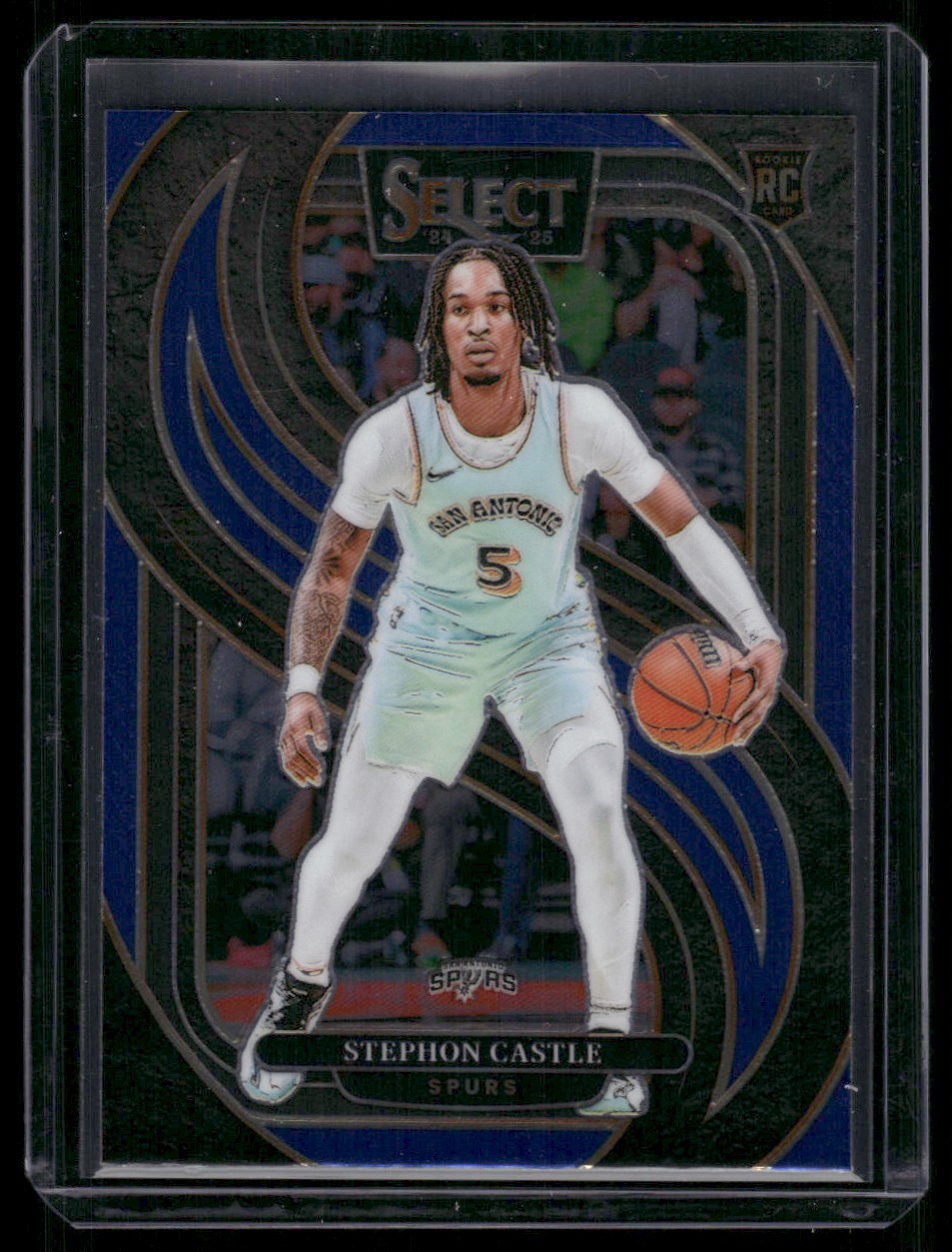 Stephon Castle Rookie 2024-25 Panini Select Blue Retail Premier Level San