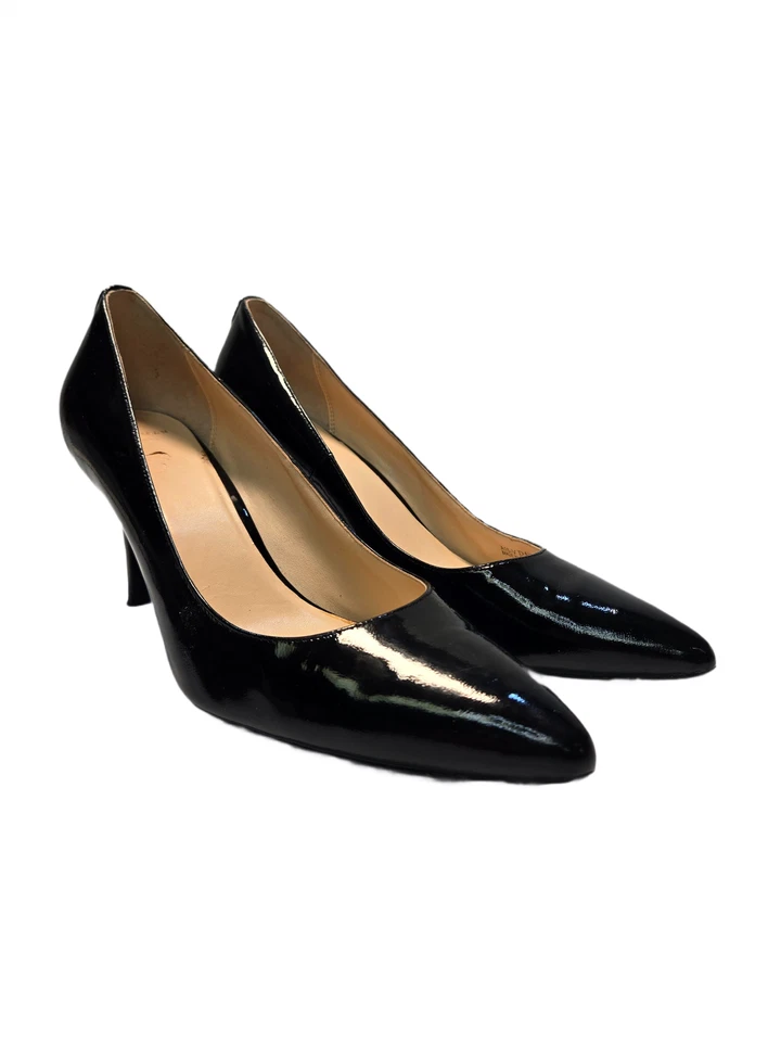 Cole Haan Prieta Pump II Pointed Toe Leather Heels Shoes Black Womens Size 10 B - Image 4 of 4
