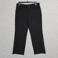 Banana Republic Logan Crop Pants Size 2 Womens Black Straight Stretchy Fit