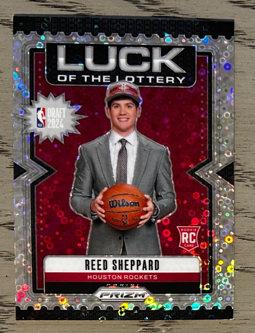 2024-25 Panini Prizm REED SHEPPARD Luck of the Lottery Fast Break Prizm RC