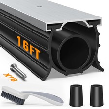 Garage Door Seals Bottom Rubber, with Aluminum Track Retainer Kit, 3-Sided We...