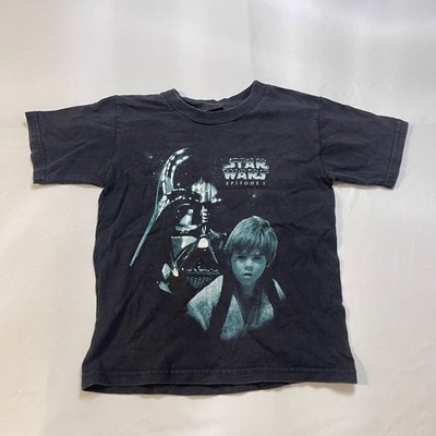 Vintage Star Wars Episode I Anakin Darth Vader Youth T-Shirt Size M 5-6 Black