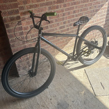 mafiabikes Black BMX Bike, BMX Bar, Chequered Saddle, Unisex Adults