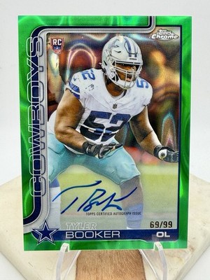 2025 Topps Chrome Tyler Booker /99 RC AUTO GREEN LAVA REFRACTOR
