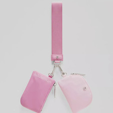 SHIPS TODAY LULULEMON Dual Pouch Wristlet Pink Frosting Blissful Pink USPS NWT
