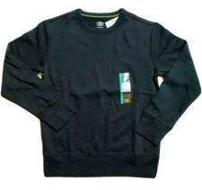Athletic Works Boy's Black Fleece Lined Crew Neck Sweatshirt 2X 18 Black FLOR