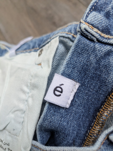 ETICA Jeans Shorts Jorts Denim Donna Taglia 30 Polsini 5" Cuciture Interne Lavaggio Leggero - Foto 6 di 8