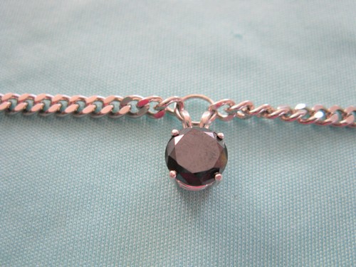 7.60ct 14K 4 Dia's REAL NATURAL BLACK DIAMOND ANKLET, 9.5,CERTIFICATE,DIA TESTER - Picture 3 of 12