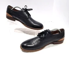 Mens Johnston & Murphy J&M Est. 1850 Black Leather w/ Brown Accent Oxord Sz 12