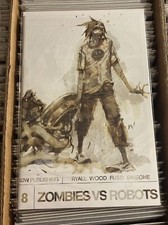 ZOMBIES VS ROBOTS #8 ASHLEY WOOD REGULAR MAIN COVER 2015 IDW steve niles cult