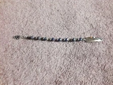 Handmade Hair Clip Fairy Braid Boho Dread Silver Blue Cross charm 7" Lg NEW