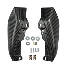 Carbon Fiber Vivid Black Mid-Frame Air Deflectors Fit For Harley Touring 2009-24