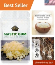 Authentic Chios Mastiha Gum in Resealable Bag 25g - Gluten-Free and Guilt-Free