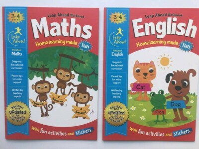 LeapAhead Early Learning Maths & English Workbook Pack Ages 3-4 Reception Year