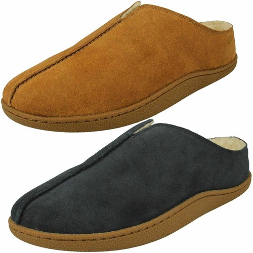 MENS CLARKS SLIP ON WARM FLEECE LINED 