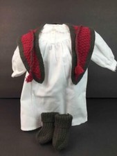 American Girl Addy PJ Nightgown Knit Grey Slippers Heartwarmer Pleasant Company