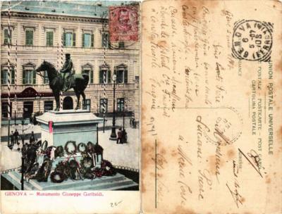 CPA AK GENOVA Denkmal Giuseppe Garibaldi ITALIEN (531333)