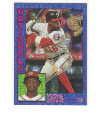 2019 Topps Chrome 1984 VICTOR ROBLES Blue /150 Mega Mojo SEATTLE MARINERS