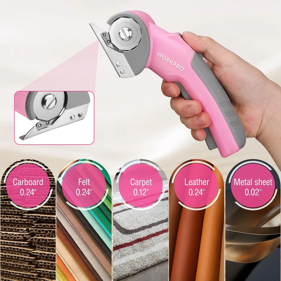 WORKPRO 4.0V Cordless Electric Scissor Rotary 280RPM Cutter Rechargeable Shears - Image 4 of 4