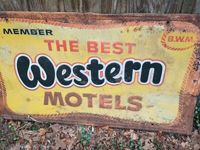 Best Western Motels Vintage Metal Sign 32x58