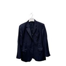 Yves Saint Laurent Dark Navy Striped Wool Blazer Jacket Size 52 / L