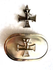 sURF ED BIG DADDY ROTH SURFERS IRON CROSS PENDANT + BELT BUCKLE VINTAGE neocurio