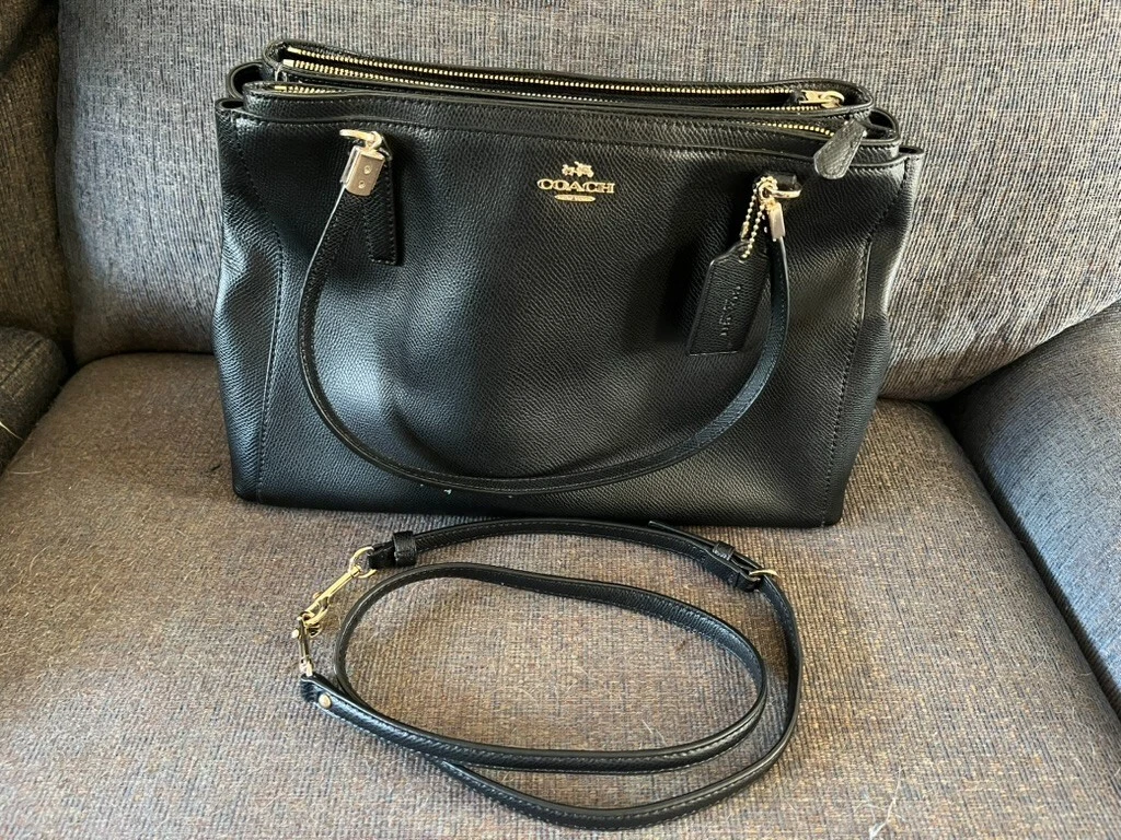 COACH LARGE CHRISTIE CARRYALL IN PELLE (F34672) Mezzanotte