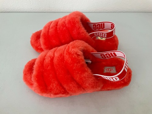 Ugg Coral Fluff Slide Sheepskin Slipper Sandals Size 9 - Picture 2 of 6