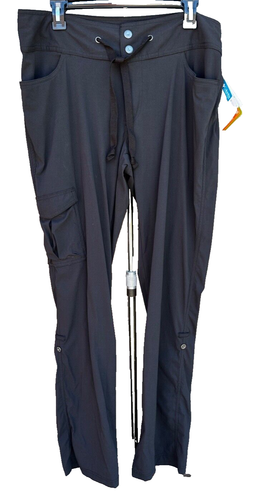 Columbia Womens Black 14 Long Roll Up Pants Omni Shield Advanced Repellency NEW