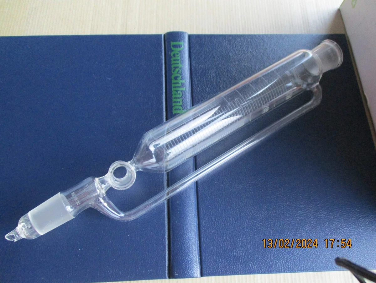 Produktbild von Tenlacum Tropftrichter Aus Glas Mit Druckausgleichrohr Und Absperrhahn – 100 Ml, NS 24/29, Für Labor Und Chemie