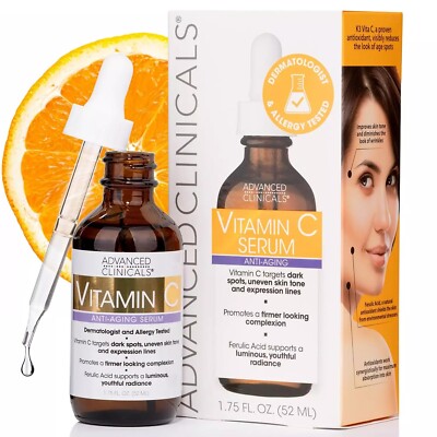 Advanced Clinicals-Vitamin C-Anti-Aging Serum-Gegen Dunkle Flecken - Krähenfüße
