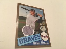 Topps Baseball 2020 Series 1 1985 Freddie Freeman Jersey Relic Gold 28/50