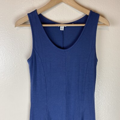 Toad&Co Dress Size S Blue Knit Daisy Rib Cafe Fit Flare Swing Tank Casual  Jersey | eBay