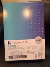 Hercules Tuff 6 Port Charging Station Apple Cable, Type C USB  Micro USB NEW