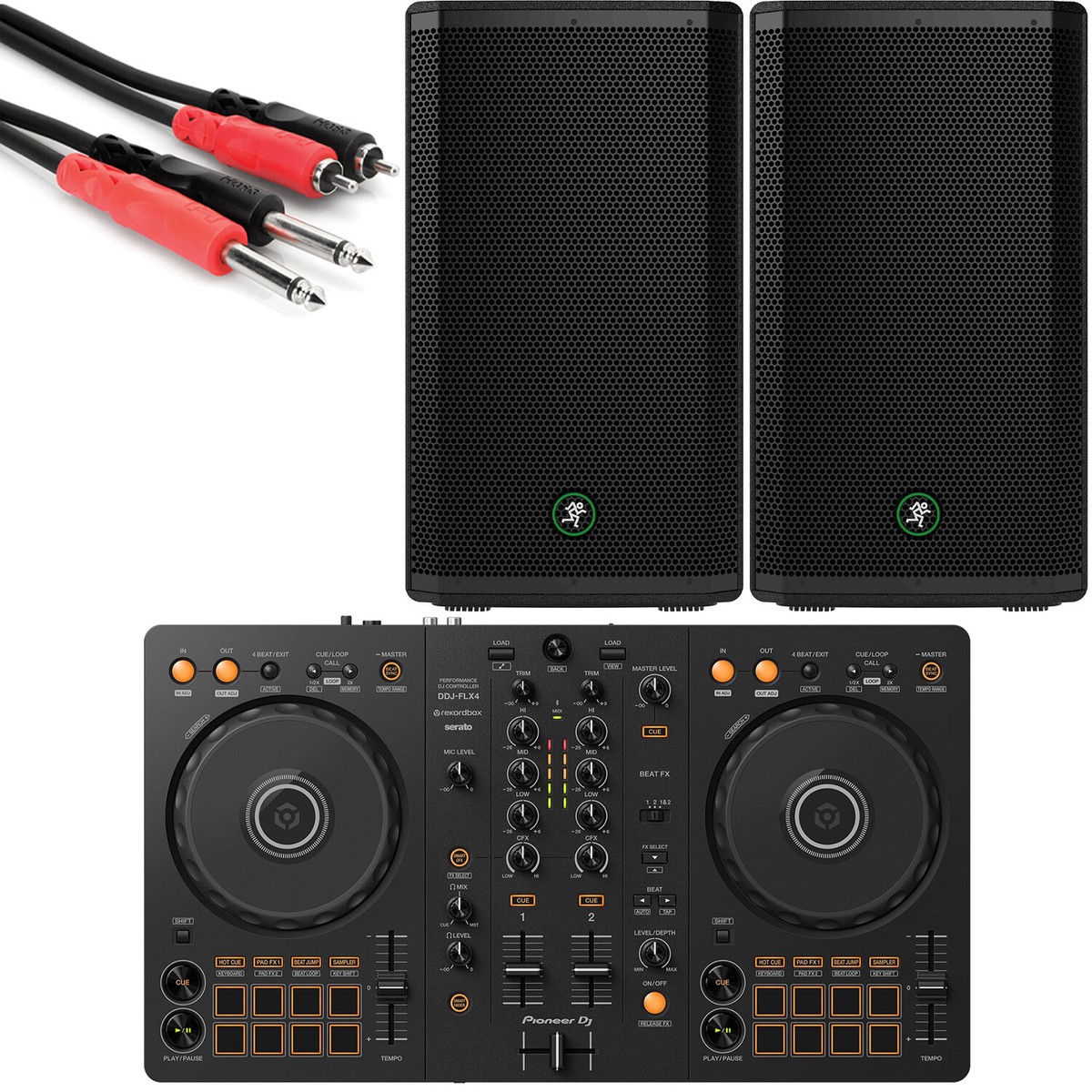 Pioneer DDJ-FLX4 DJ Controller w/ Mackie 15 Pioneer DDJ-FLX4 DJ Controller w/ Mackie 15