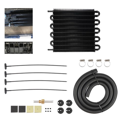 10Row Universal Aluminum Remote Transmission Oil Cooler Kit Auto-Manual Radiator - Picture 4 of 10