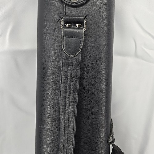J&J Smooth Black Vinyl Rolling Cue Case 2x4 PCR24WF W/ Wheels - Picture 14 of 22