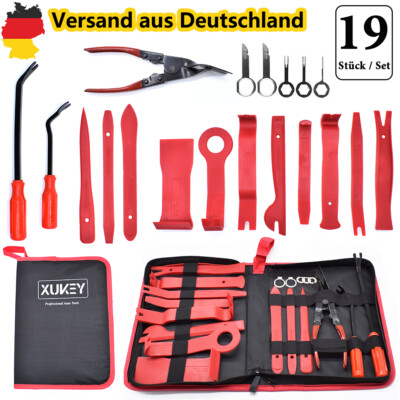 19X INNENRAUM WERKZEUG SATZ ZIERLEISTENKEILE-SET PLASTIKHEBEL KUNSTOFF KEIL DE