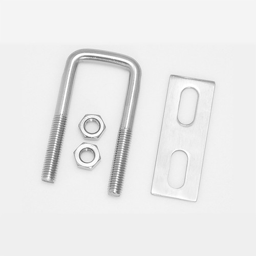 304 SS U-Screw Square Clamp /U-Bolt Right Angle Bolt With Baffle / Square Clamp - Picture 5 of 53