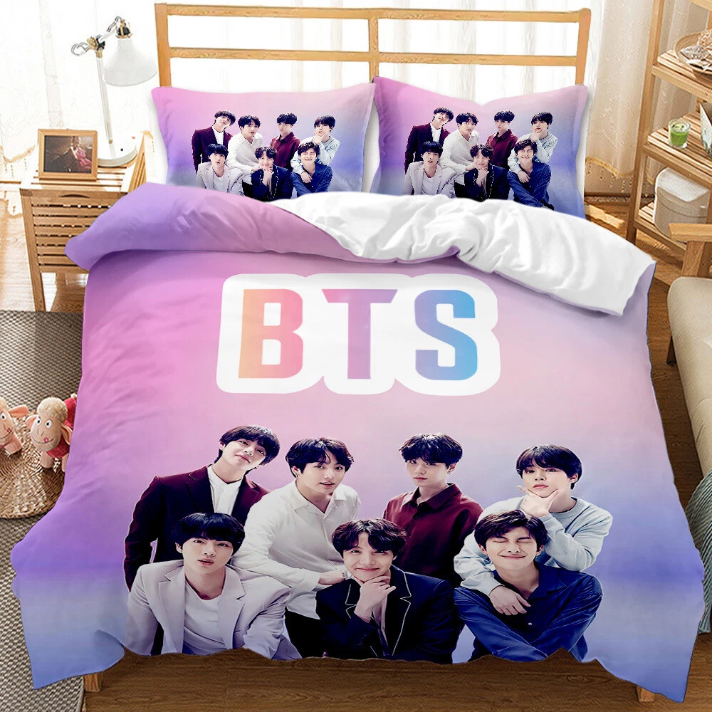 BTS Bangtan Boys Bedding Set Single/Double/Queen/King Cover Set