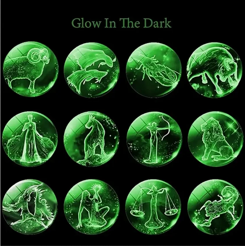 Sagittarius Keychain Glow in the Dark Zodiac Sign Key Ring Astrology Accessory - Image 3 of 4