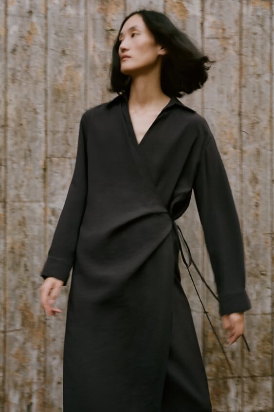 【0I2xxol】ZARA ZWcollection NWT ZARA WRAP SHIRTDRESS ZW COLLECTION XS $90 | eBay