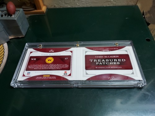 2020 National Treasures Terry McLaurin Washington Redskins Relic Booklet #24/25 - Picture 4 of 4