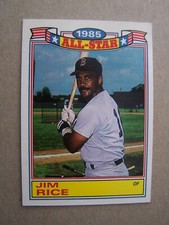 1985 COMMEMORATIVE NL ALL STAR JIM RICE BOSTON RED SOX #6 TOPPS 1986 BASEBALL