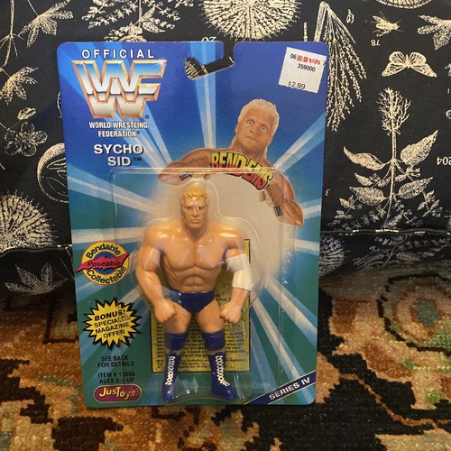 1996 JUSTOYS BEND-EMS SERIES 4 WWF SYCHO SID MOC...