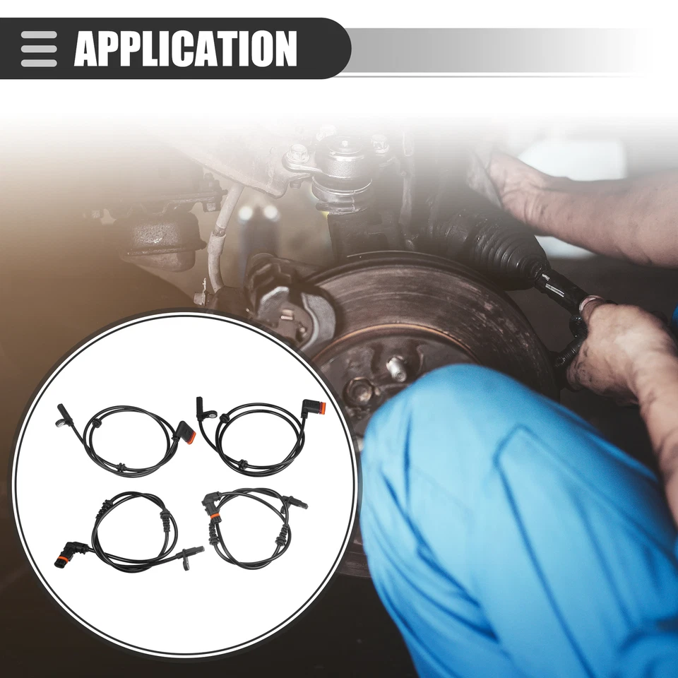 Комплект из 4 левых датчиков ABS для Mercedes-Benz GLK350 NO2045401317/2049053105 - Изображение 3 из 4