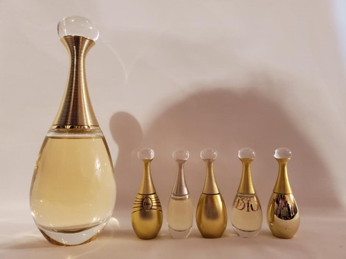 6 CHRISTIAN DIOR JADORE EDP PERFUME 3.4oz 100ml + 5ml Miniature's *FREE SHIPPING