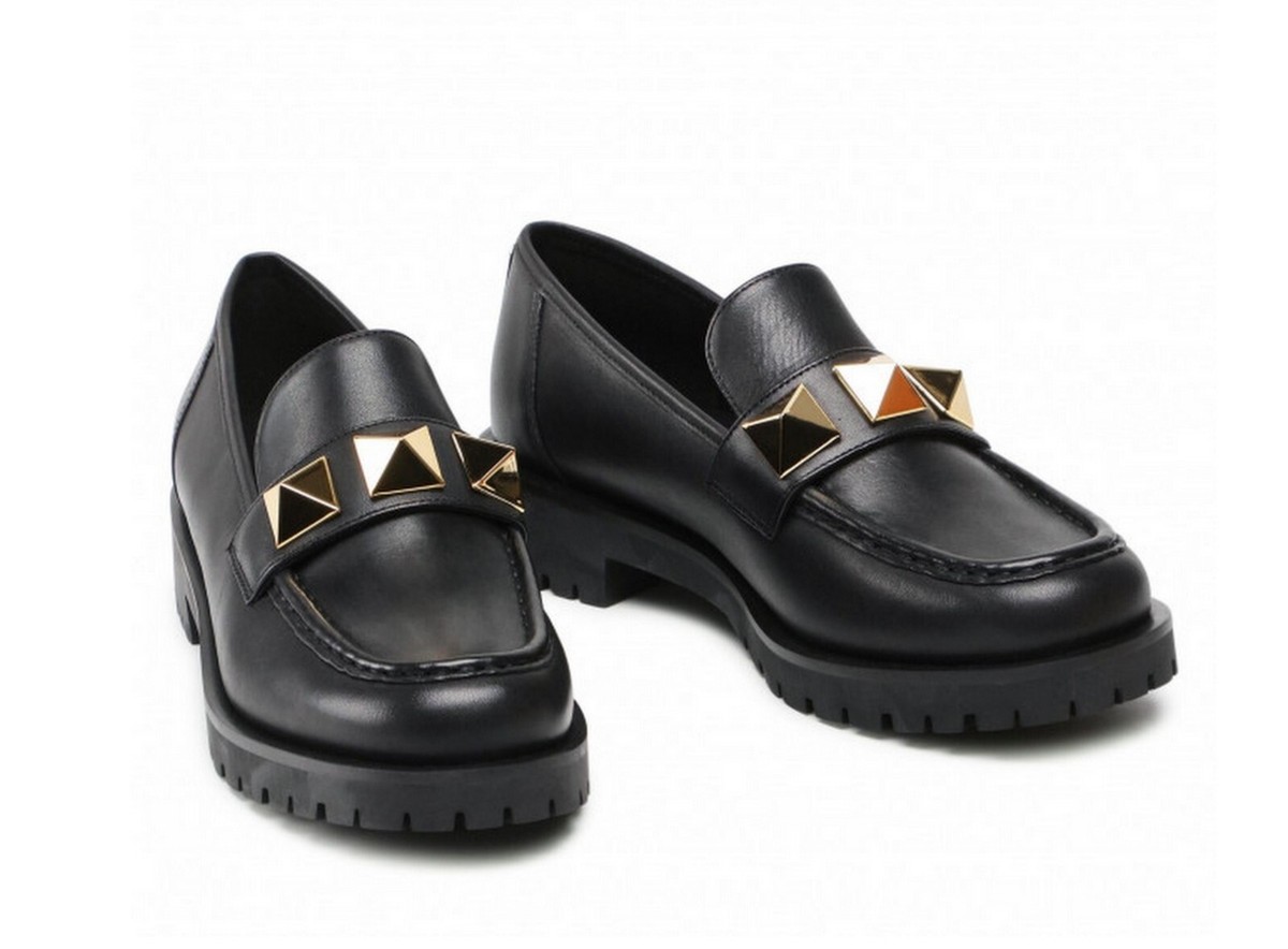 Michael Kors Women's Holland Studded Moc Toe Loafers Leather